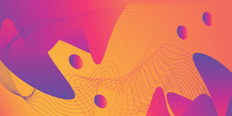 Abstract fluid background with gradient color. Fluid shapes composition. Trendy gradient background.