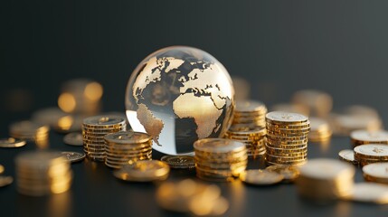Global Finance  World Economy  Gold Coins  Investment