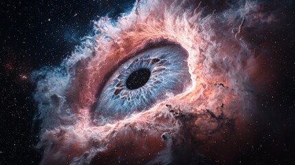 Fototapeta premium Cosmic Eye Nebula Abstract Space Art