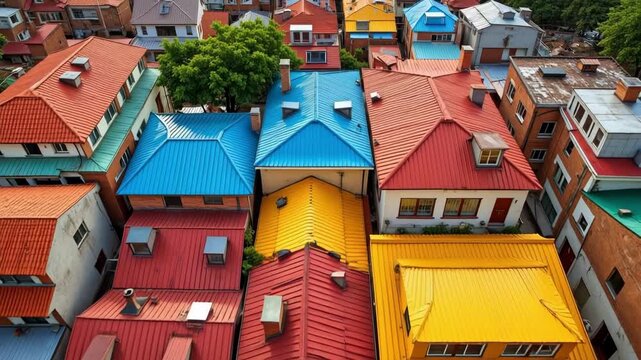colorful houses in the old town