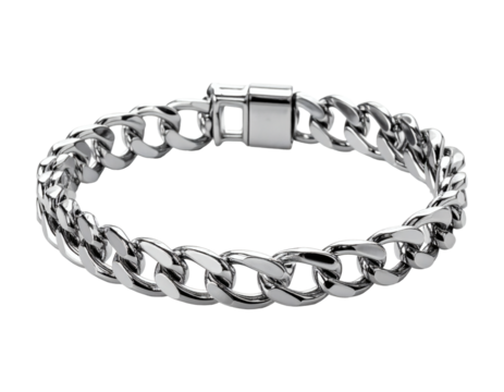 Stunning silver chain bracelet, a symbol of luxury and style, perfect for fashion and commercial uses