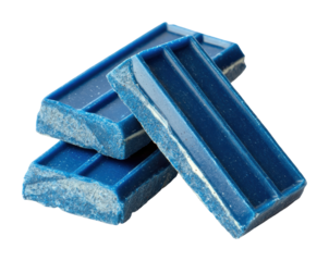 Crafting unique blue soap bars at home diy tutorial creative space isolated on transparent background