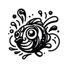 Smiling Cartoon Fish Vector Design
