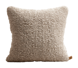 Handwoven decorative pillow cozy home textile product isolated on transparent background