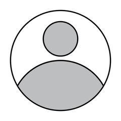 Default Avatar profile icon transparent png. Social media User png icon. whatsApp Dp. isolated on white background.