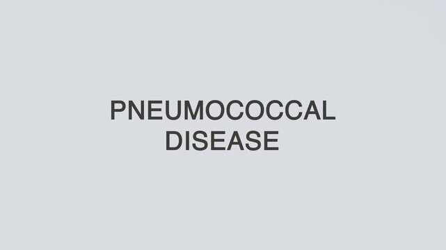 Pneumococcal disease stethoscope concept illustration illustrative word text medicine diagnosed with hand holding stethoscope on white background for bacterial infection and health awareness