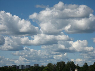 clouds over blue sky