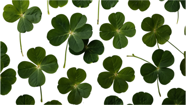 green leaves isolated on transparent background
