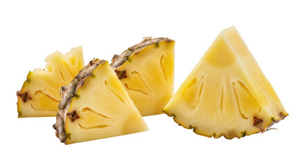 Isolated Pineapple Pieces