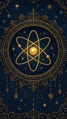 Obraz premium Elegant cosmic atomic design