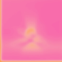 Stylized pink and orange abstract geometric figure