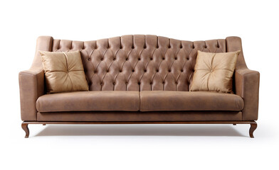 Modern sofa isolated on white background. front view