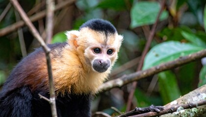 Close-up monkey in rainforest