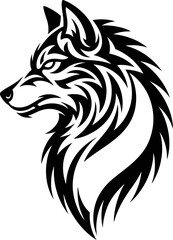 Bold Symmetrical Tribal Tattoo illustration.