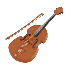 Violin 3D Icon