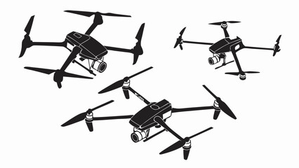 Drone silhouettes for your project and designs