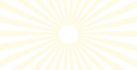 Simple  background with yellow stripes. Sunburst radial vector.