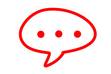 speech bubble, Red speech bubble icon hand drawn conversation chat bubble icon. talk bubble icon illustration isolated on transparent png