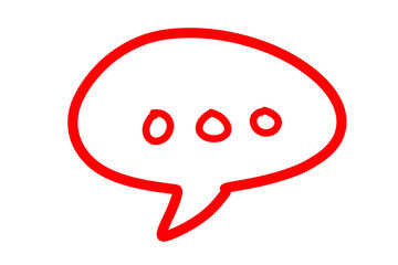 speech bubble, Red speech bubble icon hand drawn conversation chat bubble icon. talk bubble icon illustration isolated on transparent png