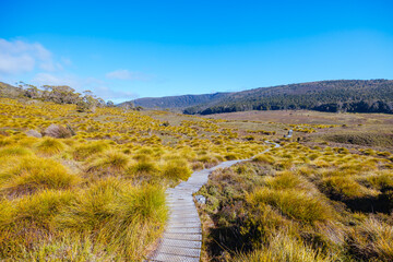 The landscape views around Waldheim Chalet and Ronny Creek at the start of the Overland Track