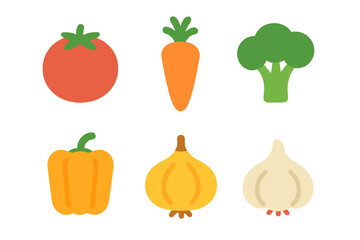 Fresh Vegetables with Soft Colorful Glow