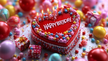 Happy Birthday Typography Design &ndash; Festive Vector Artwork