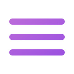 Obraz premium Abstract Purple Gradient Hamburger Menu Icon - Clean and Modern User Interface Element