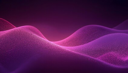Abstract Particle Dots Background Banner — Glowing Digital Waves Background
