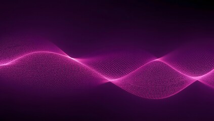 Abstract Particle Dots Background Banner — Glowing Digital Waves Background