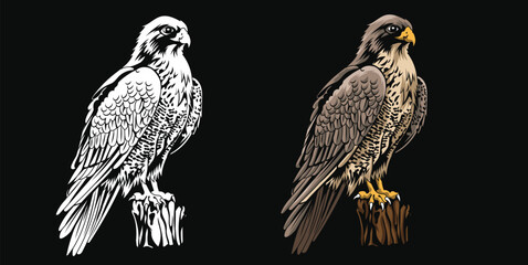 Falcon Bird Mascot Design Vector Illustration