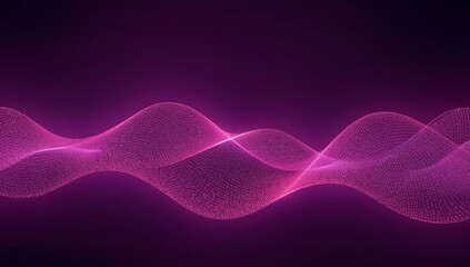 Abstract Particle Dots Background Banner — Glowing Digital Waves Background