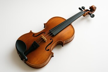 Photo of Single Violin on White Background – Back to School Music Theme
