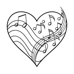 Vector drawing of a cute winged heart cartoon character