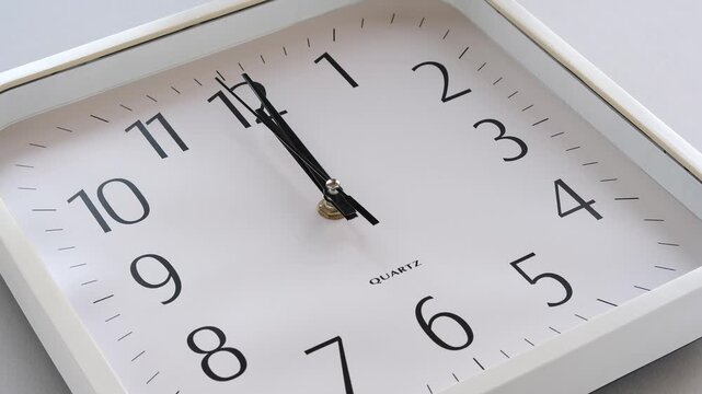 accelerated passage of time - white square clock - time lapse