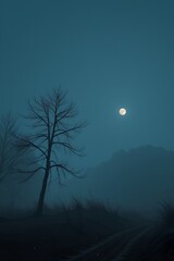 Fototapeta premium Tranquil Nighttime Scene Forest