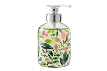 Hand sanitizer bottle isolated on transparent background