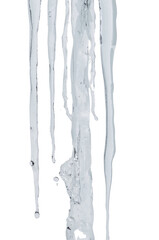 Fototapeta premium Abstract white liquid cascade against a solid void, expressing texture and purity, with isolated