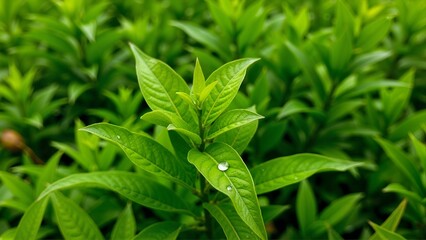 close up of green leaves