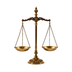 Antique Gold Scales of Justice Symbolizing Fairness and Balance
