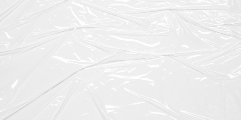 plastic overlay texture of realistic crumpled transparent plastic film wrap on white background,wrinkled stretched plastic effect.abstract plastic background on transparent png