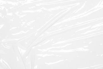 plastic overlay texture of realistic crumpled transparent plastic film wrap on white background,wrinkled stretched plastic effect.abstract plastic background on transparent png