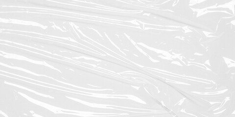 plastic overlay texture of realistic crumpled transparent plastic film wrap on white background,wrinkled stretched plastic effect.abstract plastic background on transparent png