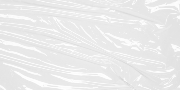 plastic overlay texture of realistic crumpled transparent plastic film wrap on white background,wrinkled stretched plastic effect.abstract plastic background on transparent png