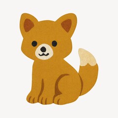 Fototapeta premium Cute cartoon fox illustration.