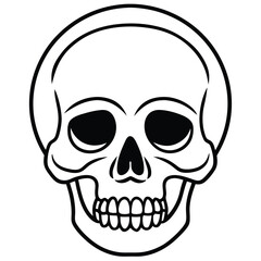 Clean Skull Outline Vector