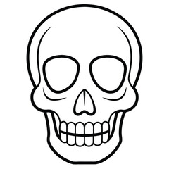 Clean Skull Outline Vector