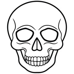 Fototapeta premium Clean Skull Outline Vector