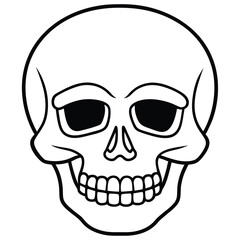 Clean Skull Outline Vector