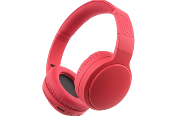 Foldable travel headphones isolated on transparent background