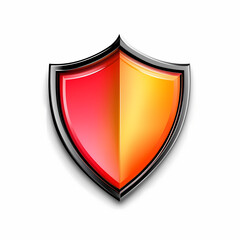 Bright shield emblem representing protection and safety concepts Generative AI